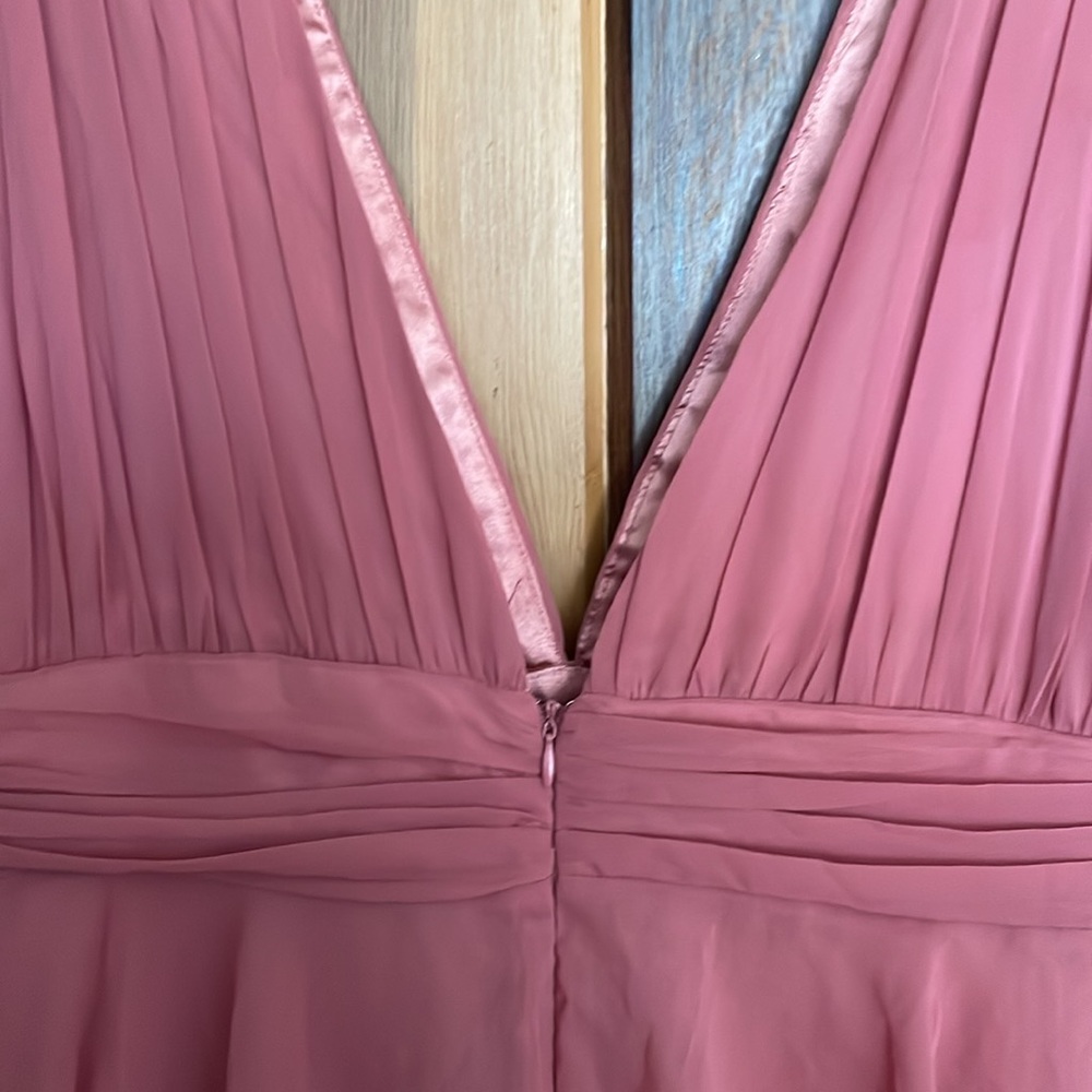 Lulus Amazing Evening Dark Rose Pink Tiered Maxi Dress - Size XL - Picture 6 of 7
